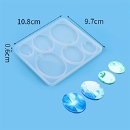 1 form til 6 forskellige ovale vedhæng